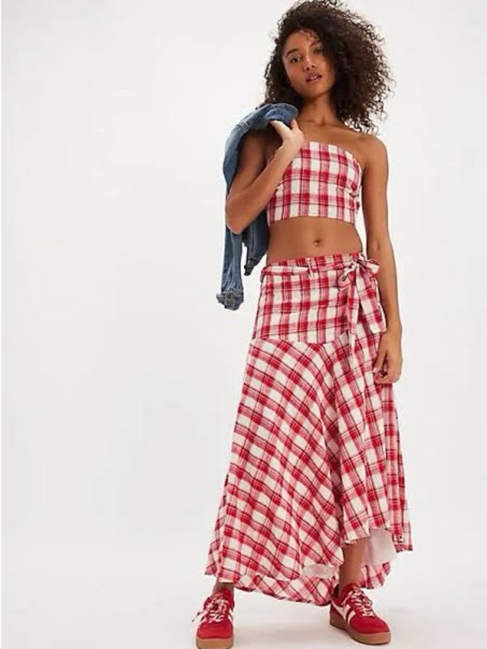 Free People After You Plaid Skirt Set